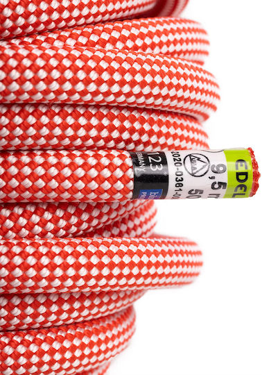 Edelrid Δυναμικό Σχοινί Ορειβασίας με Μήκος 70m Κόκκινο