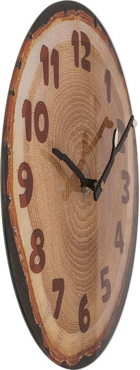 ArteLibre Wall Clock Plastic Brown 27x30cm