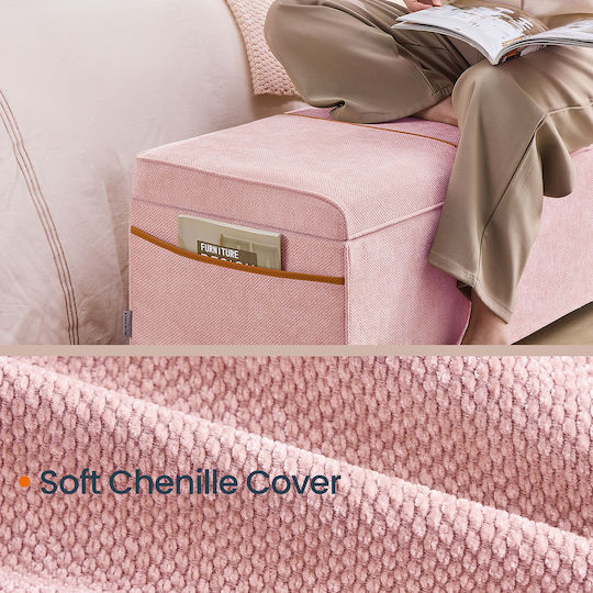 Bankhocker Mit Stauraum Hölzernes Rosa 110x40x40cm