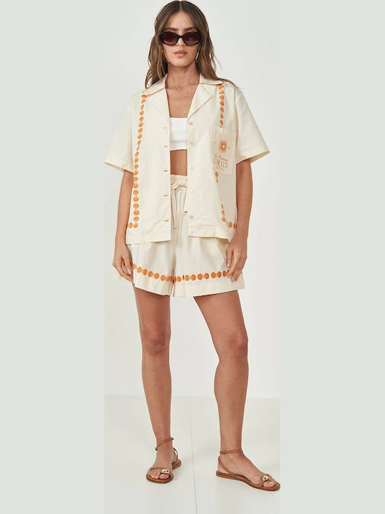 Damen Bermudas Beige