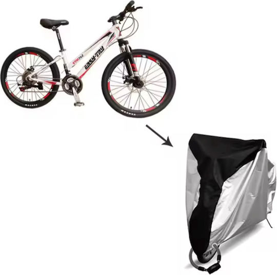 Husă Pentru Biciclete Trotinete Motociclete Zola Impermeabilă Rezistentă La Uv Prafului Bandă Elastică Orificii Sistem Antifurt Husă De Depozitare 200 X 110 Cm Argintiu Negru