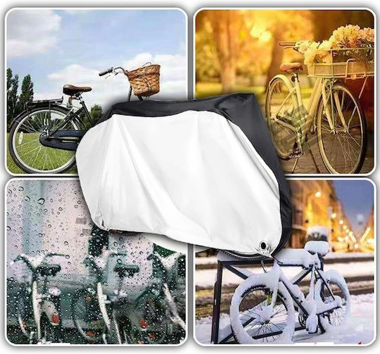 Husă Pentru Biciclete Trotinete Motociclete Zola Impermeabilă Rezistentă La Uv Prafului Bandă Elastică Orificii Sistem Antifurt Husă De Depozitare 200 X 110 Cm Argintiu Negru