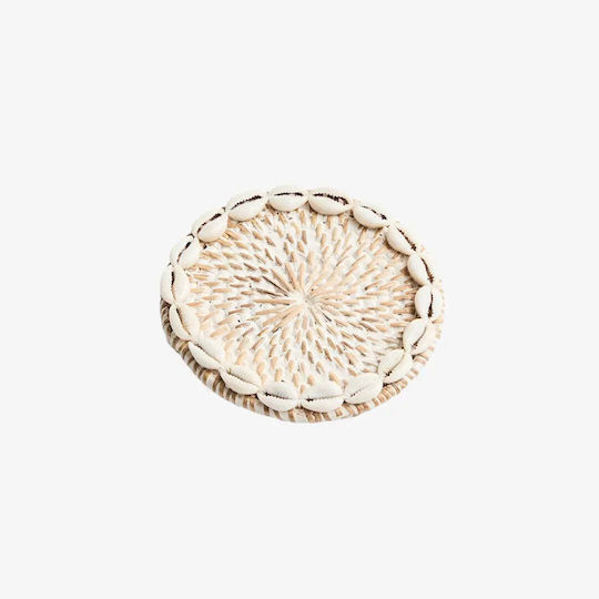 Phos & Gaia Round Wooden Coaster Black