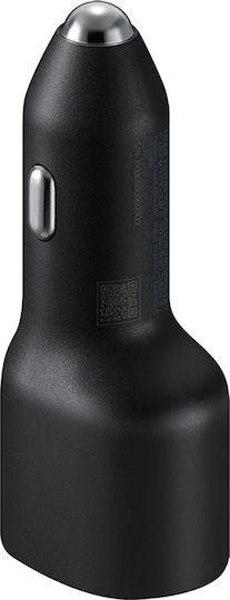 Samsung Φορτιστής Αυτοκινήτου 40W με Θύρες: 1xUSB 1xType-C Μαύρος