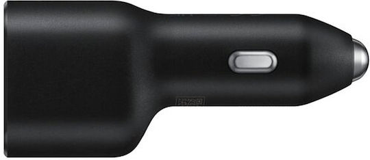 Samsung Φορτιστής Αυτοκινήτου 40W με Θύρες: 1xUSB 1xType-C Μαύρος