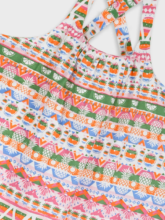 Girls Sleeveless Printed Dress