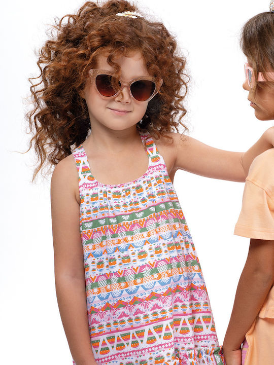 Girls Sleeveless Printed Dress