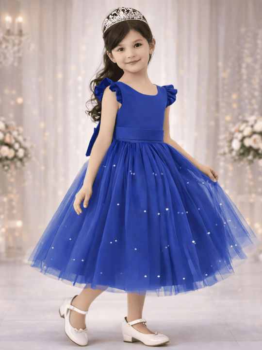 Kinderkleid Ärmellos Blau