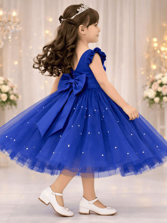 Kinderkleid Ärmellos Blau