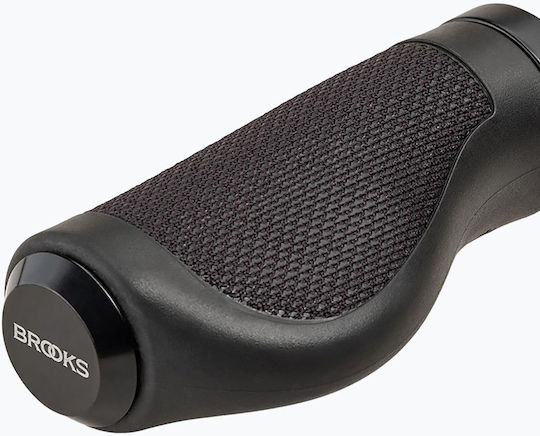 Brooks England Mânere Ergonomice Din Cauciuc Pentru Ghidon Negru Mărime 130/100 Mm