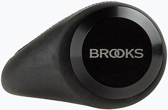 Brooks England Ergonomic Rubber Handlebar Grips Black Size 100/100 Mm