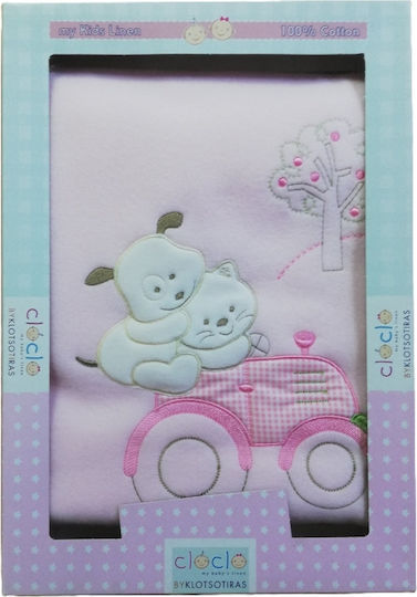 Klotsotiras Κουβέρτα Fleece Εκρού με Ζωάκι 110x160εκ.