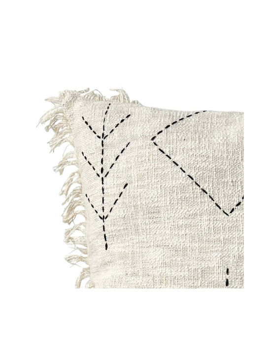 Phos & Gaia Decorative Pillow Case Lilly Made of 100% Cotton White 50x50cm