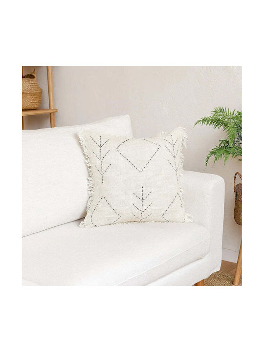 Phos & Gaia Decorative Pillow Case Lilly Made of 100% Cotton White 50x50cm