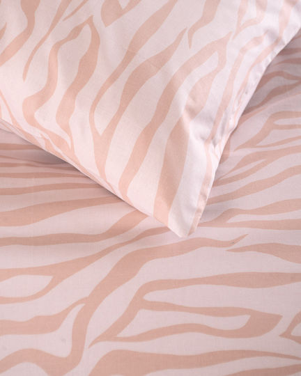 Rythmos Set Double Coverlets Made of Cotton & Polyester Pink 220x240cm 3 Pieces