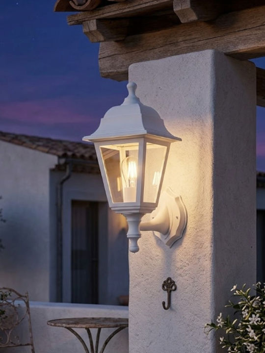 Aca Wall-Mounted Outdoor Lantern E27 IP44 15.4x19.7x35εκ.