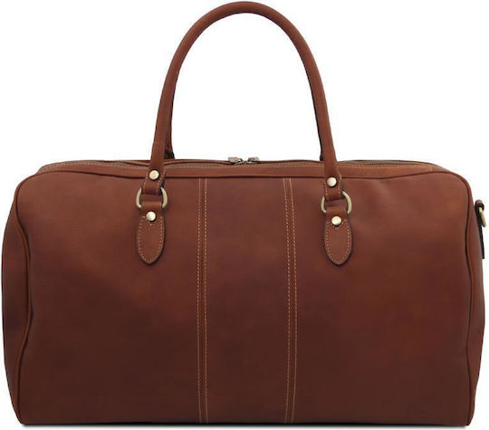 Tuscany Leather Σακ Βουαγιάζ Καφέ από Δέρμα