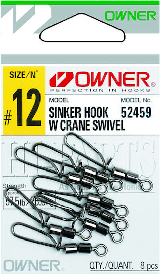 Στριφταροπαραμανα Owner Sinker Hook W Crane Swivel 18