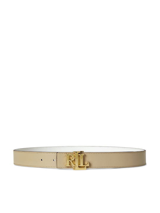 Ralph Lauren Δερμάτινη Γυναικεία Ζώνη Λευκή Ralph Lauren Δερμάτινη Γυναικεία Ζώνη Λευκή