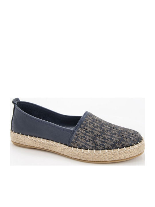Espadrile Dama Din Piele În Culoare Argintie