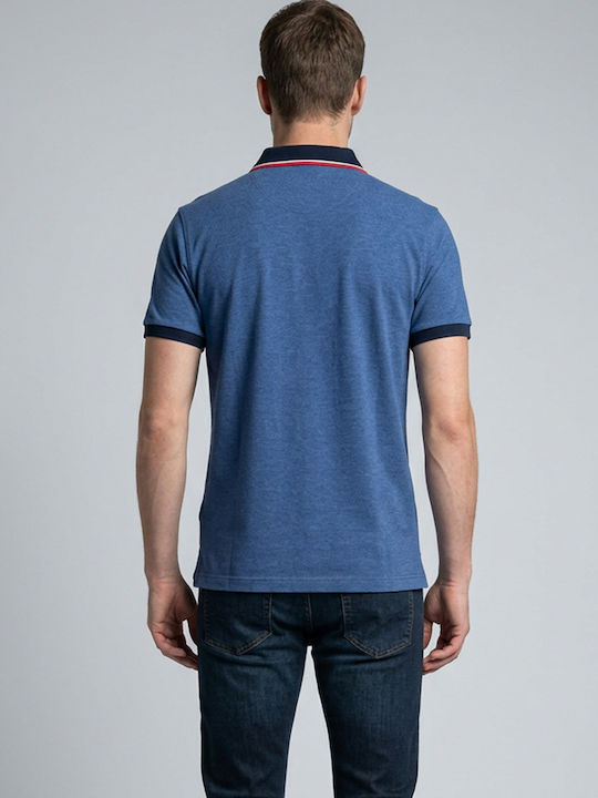 Polo Herrenbluse Kurzarm Blau 2750-5365-Blau