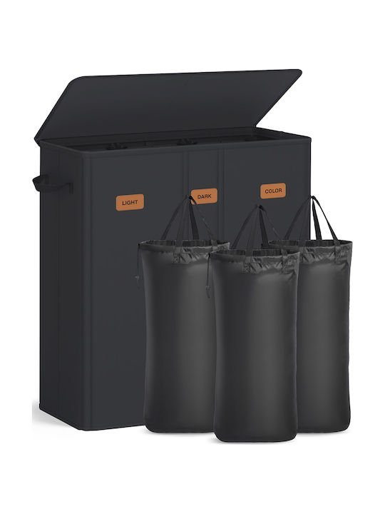Songmics Laundry Basket Fabric 160l with Lid 64x33x75cm