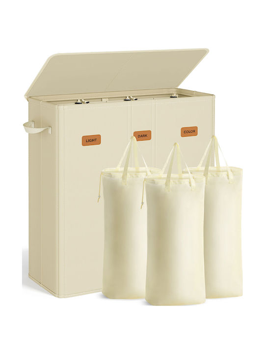 Songmics Wäschekorb Stoff 160lt mit Deckel 64x33x75cm Songmics Wäschekorb Stoff 160lt mit Deckel 64x33x75cm