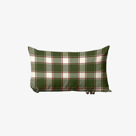 Pillow Case Christmas Wish 50x30 Natural Cotton Checkered Design Pghd0131