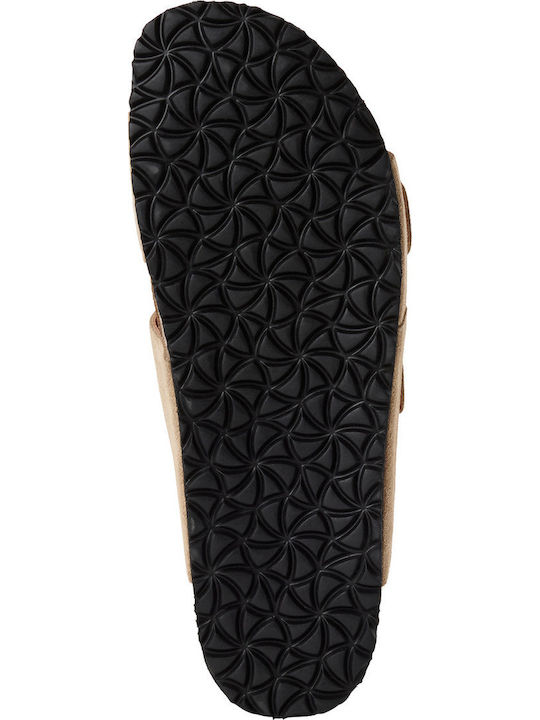Leather Men's Sandals in Beige Colour