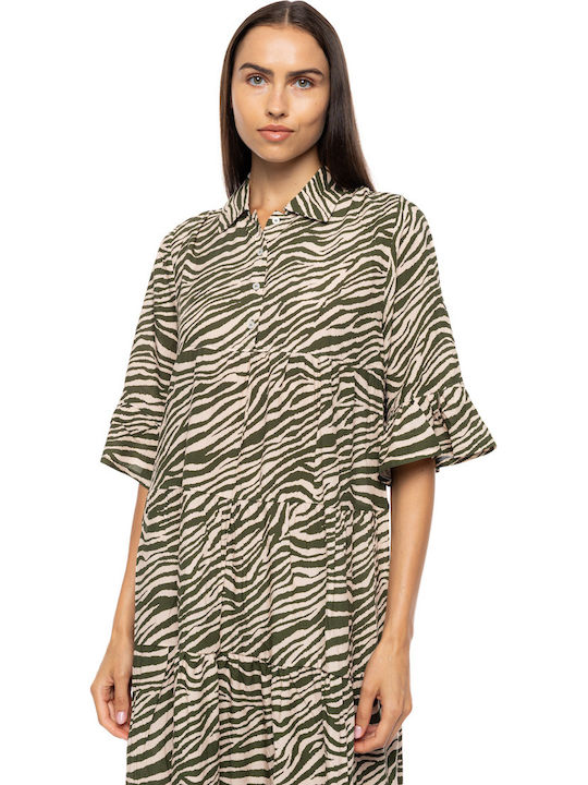 Pink Label Caftan De Plajă Pentru Femei Bilbao Verde Leo