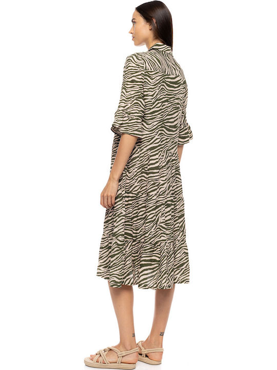 Pink Label Caftan De Plajă Pentru Femei Bilbao Verde Leo