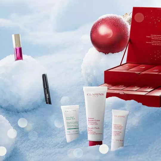 Clarins Adventskalender 12 Feiertagssaison Farb Schwarz Rosa