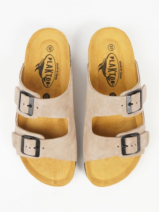 Leather Men's Sandals in Beige Colour