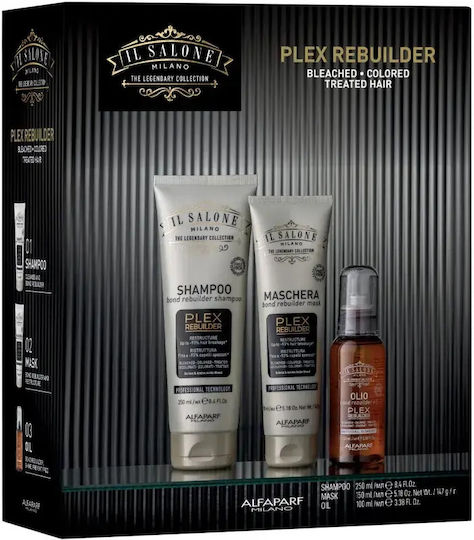 Gift Set Bleached Dyed Chemically Treated Hair Alfaparf Milano Il Salone Milano Plex Rebuilder Kit