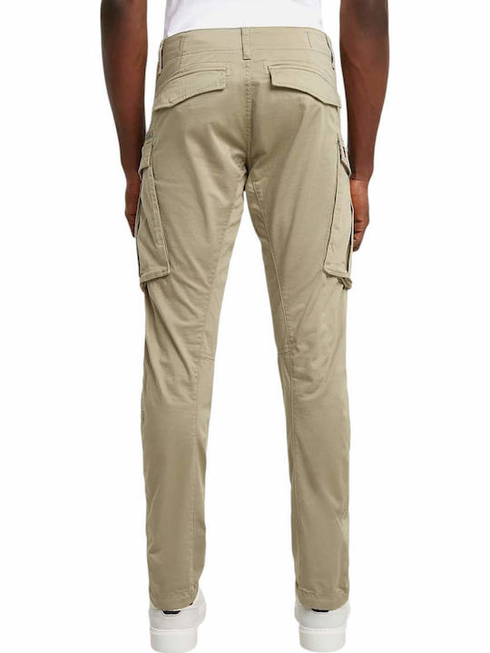 Rovic Zip 3D Trousers Cargo Elastic in Regular Fit Dune
