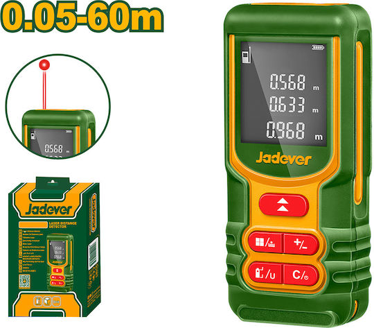 Jadever Laser Distance Meter JDDL1516 with Range up to 60m