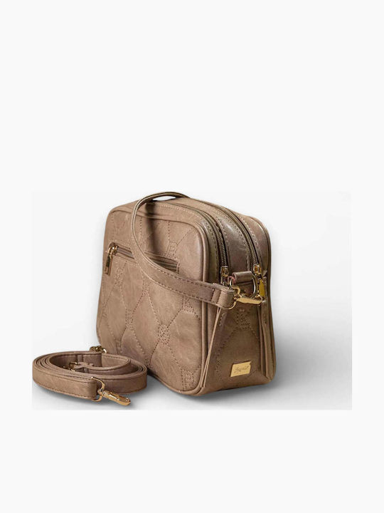 Damenleder Schultertasche Schwarz
