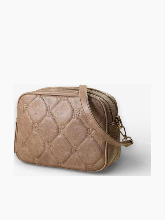 Damenleder Schultertasche Schwarz