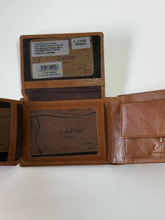 Lavor Leder Herrenbrieftasche mit RFID Tabac Braun