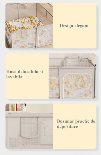 Park with Mattress Beige 200x200cm