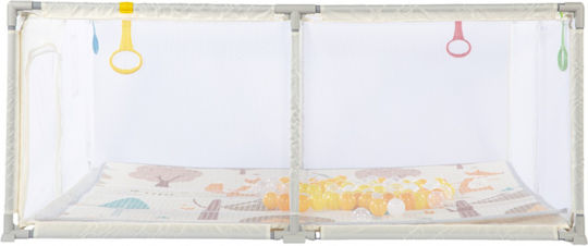 Πάρκο με Στρώμα Μπεζ 180x150cm
