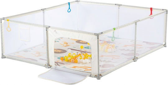 Πάρκο με Στρώμα Μπεζ 200x180cm
