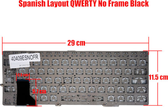 Teclado Español Para Portátil Spanish Laptop Keyboard Sony Vaio Svs13 Sve13 Svs131 Sv-e13 Svs13a 1-490-143-21 149014321usx 1-490-097-11 9z.n6bbf.401 Es Nο Frame Black Κωδ.40409esnofr