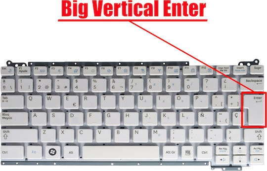 Spanish Laptop Keyboard Samsung Nc110 Np-nc110 Np-n110 Nc108 Nc210 Hv126569ak Ba59-02985a Ba59-02987 Ba75-03320a Ba75-02919a Es No Frame White Code 40278eswhite