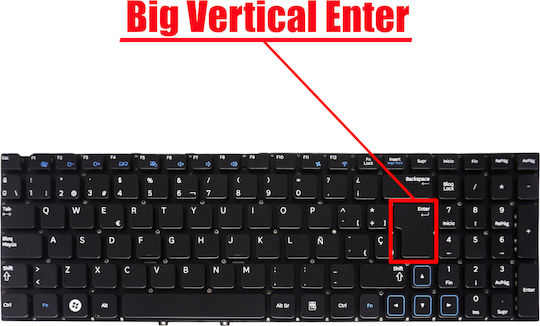 Spanish Laptop Keyboard For Samsung 300e5a Np300e5a 305e5a 305e7a Np300v5a Np305e5a Np-300e5a 9z.n5qsn.101 Ba59-03075a Ba75-03845a Es Without Frame Black Code 40062esnofr