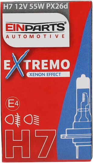 Einparts Lampa Auto H7 Xenon 6000K Alb Rece 12V 55W