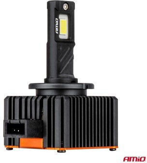 AMiO Lămpi Auto D3S Canbus LED 6500K Alb Rece 12V 2 Bucăți
