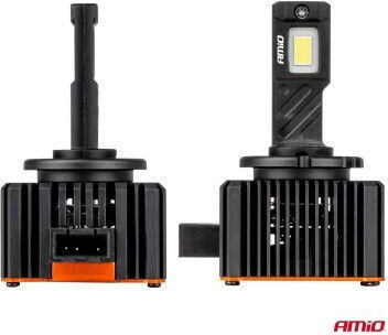 AMiO Lămpi Auto D3S Canbus LED 6500K Alb Rece 12V 2 Bucăți