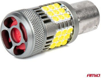 AMiO Lămpi Auto P21W / R10W / R5W / BA15S Canbus LED 6000K Alb Rece 12-24V / 12V / 24V 2 Bucăți