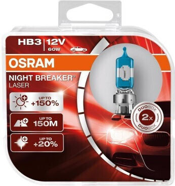 Osram Λάμπες Αυτοκινήτου HB3 Αλογόνου 12V 60W 2τμχ
